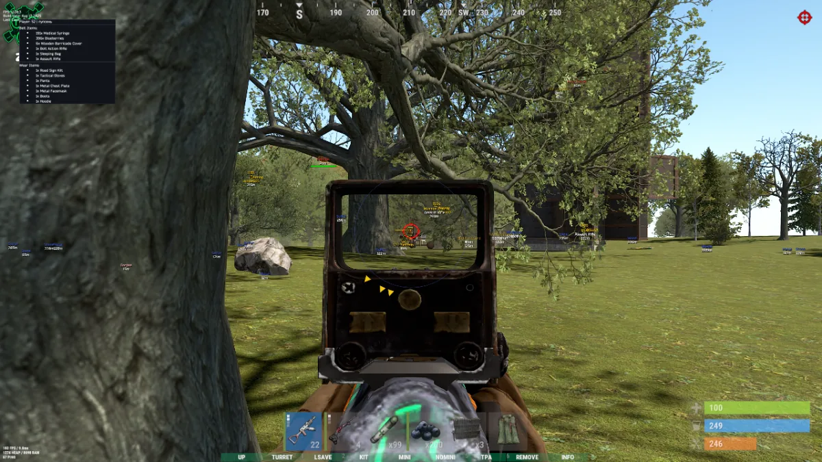 Rust menu screenshot